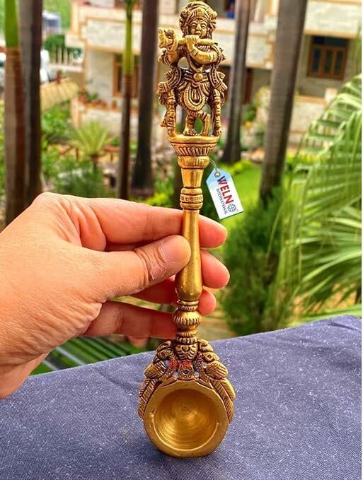 Brass Krishna Spoon